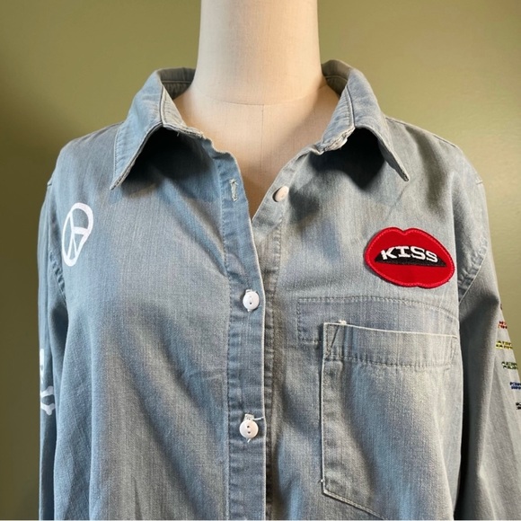 Lauren Moshi Jean button up - Picture 2 of 6